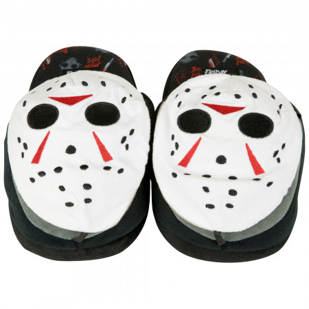 Friday the 13th 3D Jason Voorhees Mask Men's Slippers